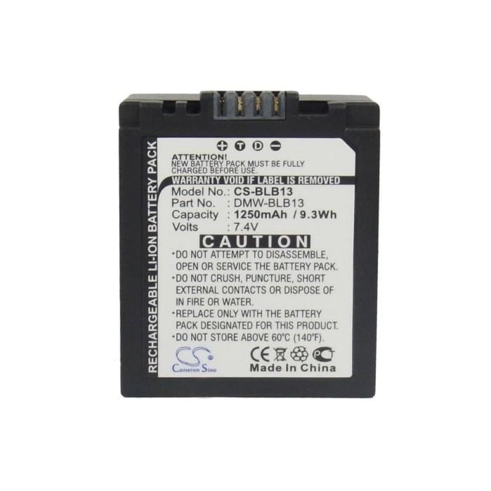 Premium Battery for Panasonic Lumix Dmc-g1, Lumix Dmc-g1 7.4V, 1250mAh - 9.25Wh