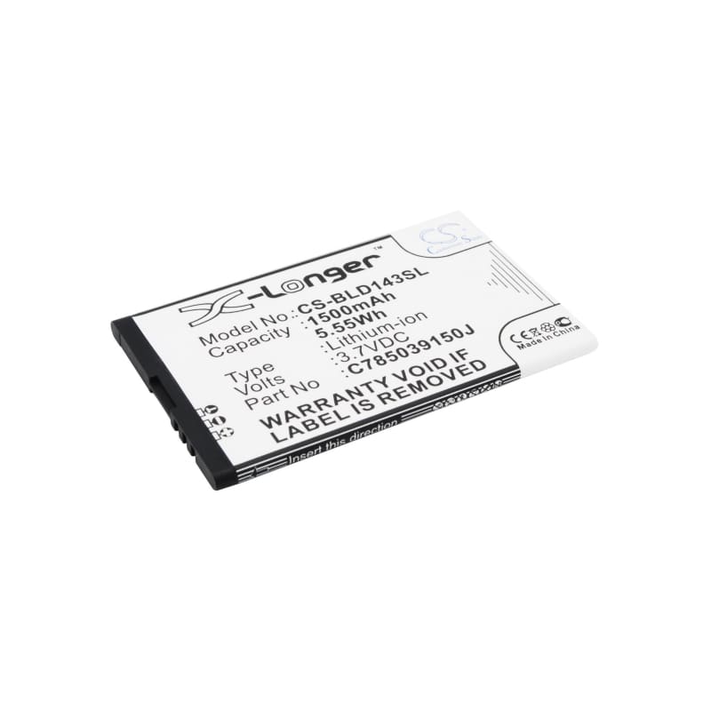 Premium Battery for BLU Dash Jr 4.0 K, D143K 3.7V, 1500mAh - 5.55Wh