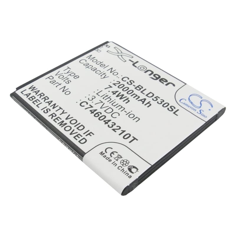 Premium Battery for BLU Studio 5.0, D530, D530X 3.7V, 2000mAh - 7.40Wh