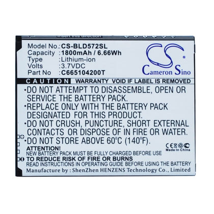 Premium Battery for BLU Studio 5.0S, D572A, Y530Q 3.7V, 1800mAh - 6.66Wh