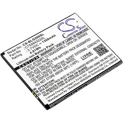 Premium Battery for Blu, S010q, S0250uu, Studio G Hd Lte, Studio G2 Plus 3.7V, 1300mAh - 4.81Wh