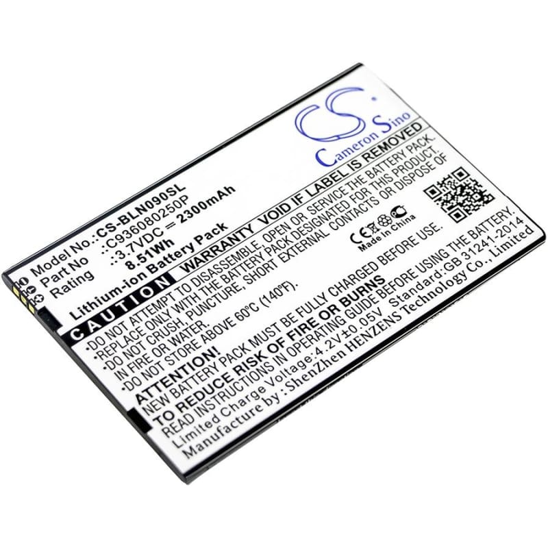 Premium Battery for Blu, N090u, Neo X Plus 3.7V, 2600mAh - 9.62Wh