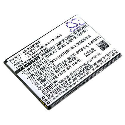 Premium Battery for Blu Studio C 8.8, S270q 3.8V, 2500mAh - 9.50Wh