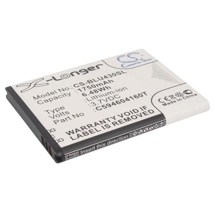 Premium Battery for BLU VIVO 4.3, D910A 3.7V, 1750mAh - 6.48Wh