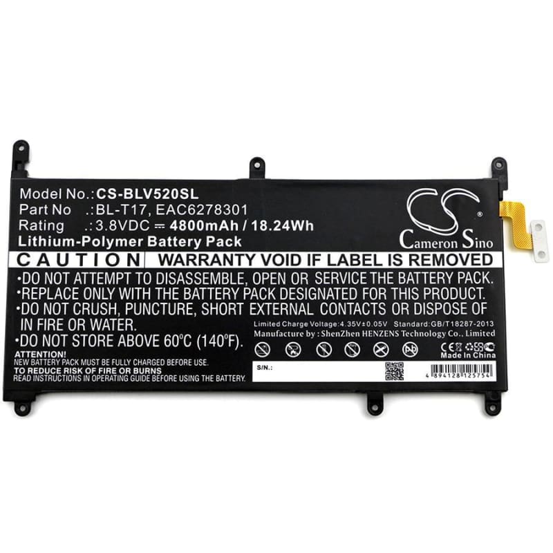 New Premium Tablet Battery Replacements CS-BLV520SL