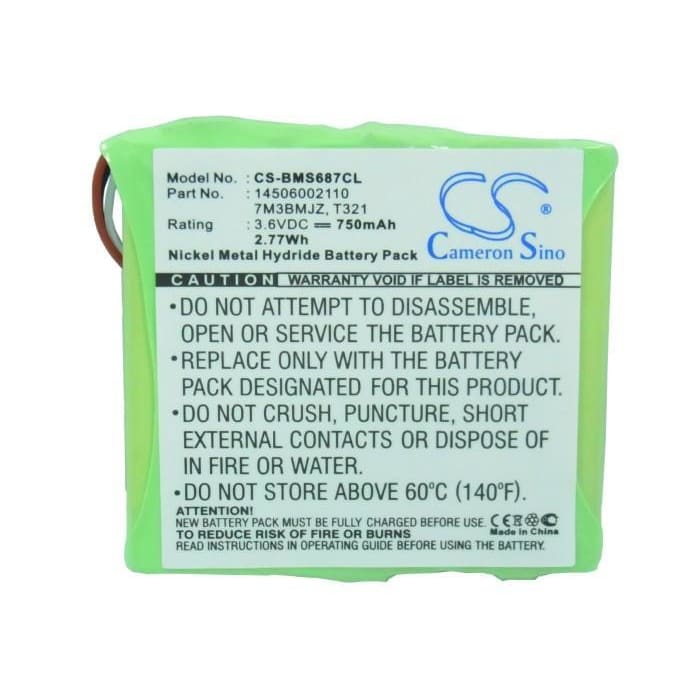 Premium Battery for Detewe, 3gp4e, Memo, Nice, Twinmaster, 3.6V, 750mAh - 2.70Wh
