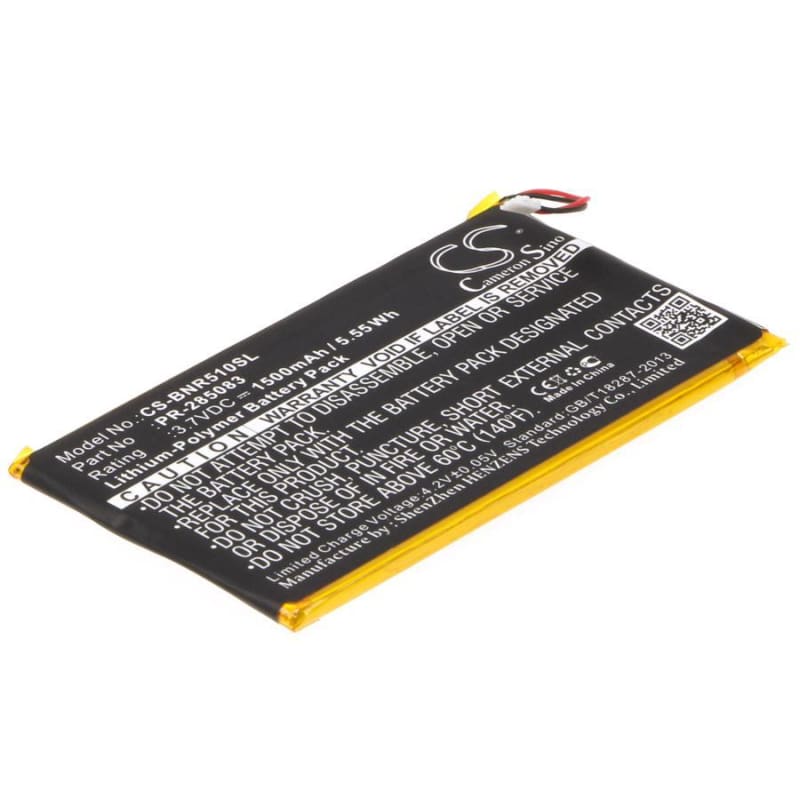 Premium Battery for Barnes & Noble Nook Glowlight Plus 2015, Bnrv510 3.7V, 1500mAh - 5.55Wh
