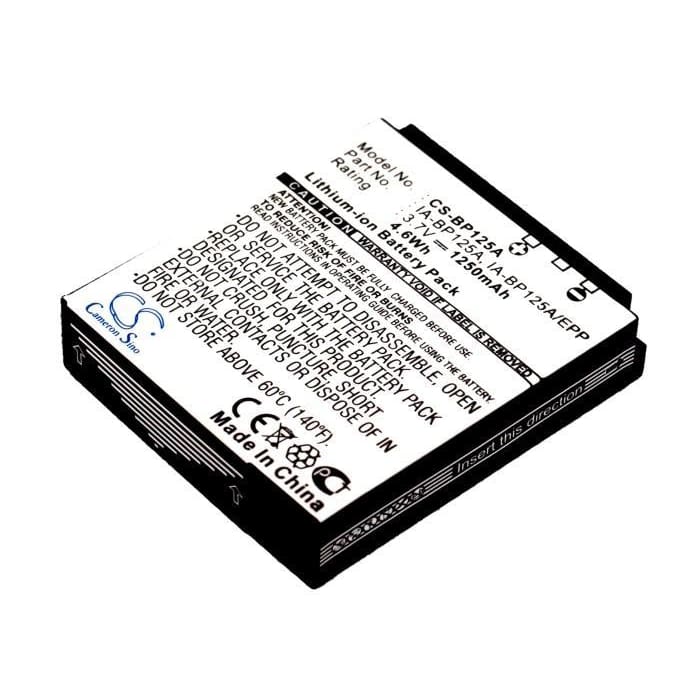 Premium Battery for Samsung Hmx-m10, Hmx-m20, Hmx-m20bp, Hmx-m20sn, 3.7V, 1250mAh - 4.63Wh