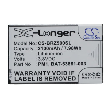 Premium Battery for Blackberry Z5 3.8V, 2100mAh - 7.98Wh