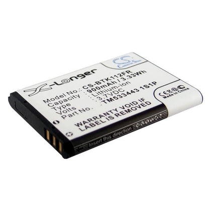 Premium Battery for Blaupunkt Bt Drive Free 111, Bt Drive Free 112, Bt Drive Free 211 3.7V, 900mAh - 3.33Wh