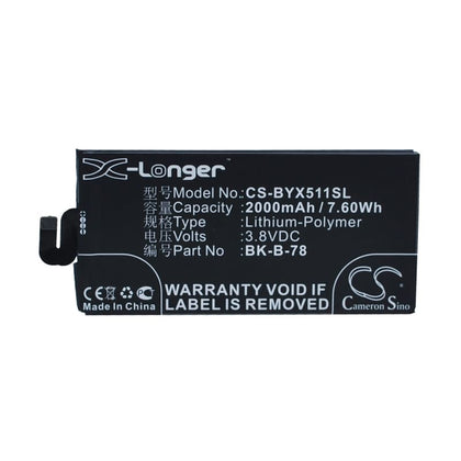 Premium Battery for BBK VIVO X5 MAX, VIVO X5 MAX+, X5 MAX V 3.8V, 2000mAh - 7.60Wh