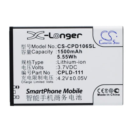 Premium Battery for Coolpad 5213, 5216d 3.7V, 1500mAh - 5.55Wh