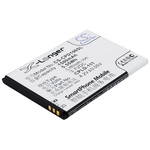Premium Battery for Coolpad 5213, 5216d 3.7V, 1500mAh - 5.55Wh