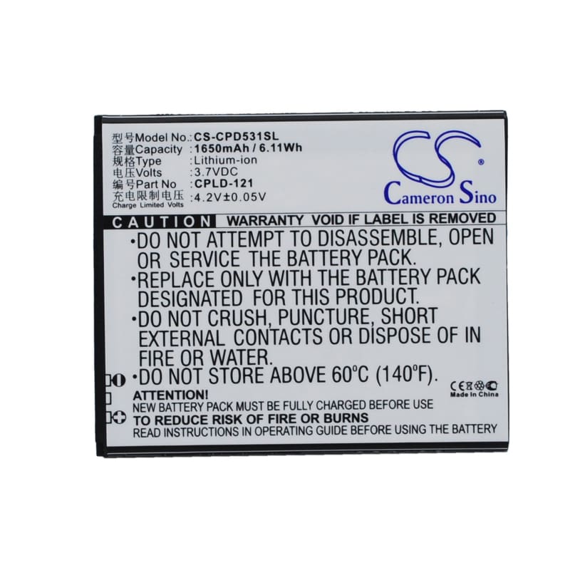 Battery for Coolpad 5311, 7251 3.7V 1650mAh