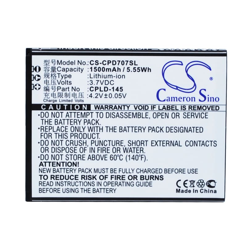 Battery for Coolpad 8707 3.7V 1500mAh
