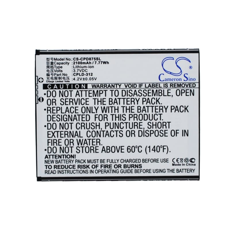 Battery for Coolpad F2, Micromax yureka 3.7V 2100mAh