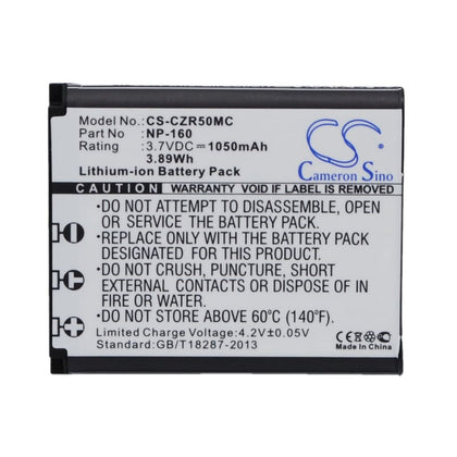 Premium Battery for Casio Exilim Ex-zr50 3.7V, 1050mAh - 3.89Wh