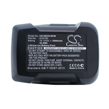 New Premium Power Tools Battery Replacements CS-DEC918PW