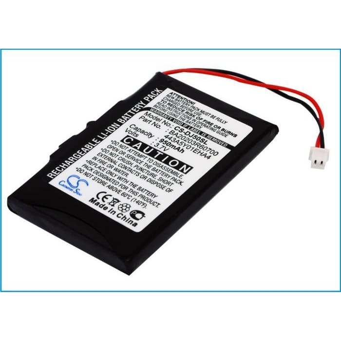 Premium Battery for Dell Jukebox Dj 5gb, Jukebox Hvd3t 3.7V, 950mAh - 3.52Wh