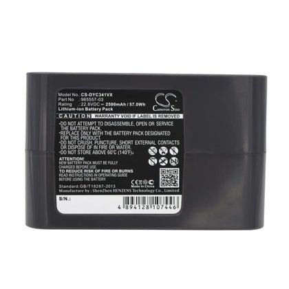 Premium High Capacity Battery for Type B Only - Dyson Dc31 Animal, Dc34, Dc35 22.8V, 2500mAh - 57.00Wh