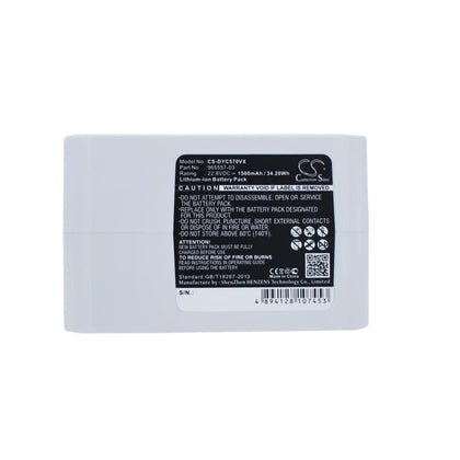 Premium Battery for Dyson Dc31 Animal, Dc34, Dc35 Type B, 22.8V, 1500mAh - 34.20Wh
