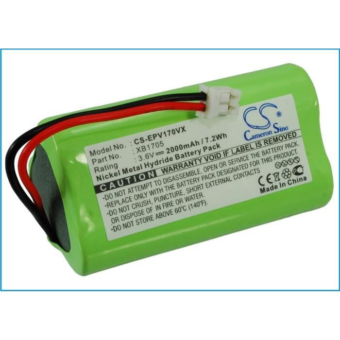 Premium Battery for Euro Pro Shark V1705, Shark V1705i 3.6V, 2000mAh - 7.20Wh