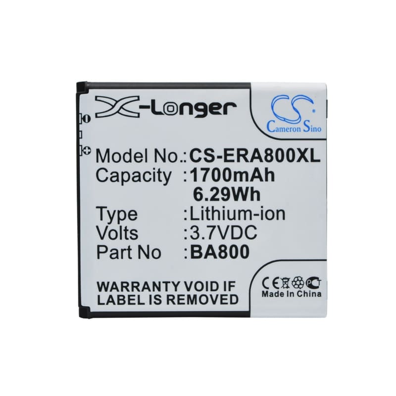 Premium Battery for Sony Ericsson Xperia S, LT26, LT26i 3.7V, 1700mAh - 6.29Wh