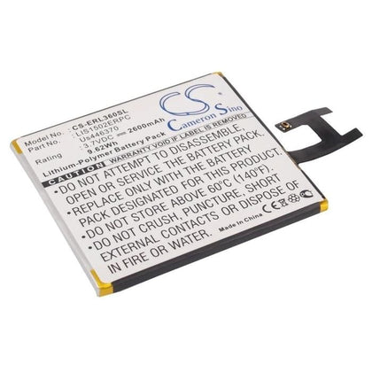 Premium Battery for Sony Ericsson Xperia Z, Xperia C6603, Yuga 3.7V, 2600mAh - 9.62Wh