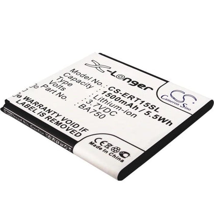 Premium Battery for Sony Ericsson Xperia Arc, LT15a, LT15i 3.7V, 1500mAh - 5.55Wh