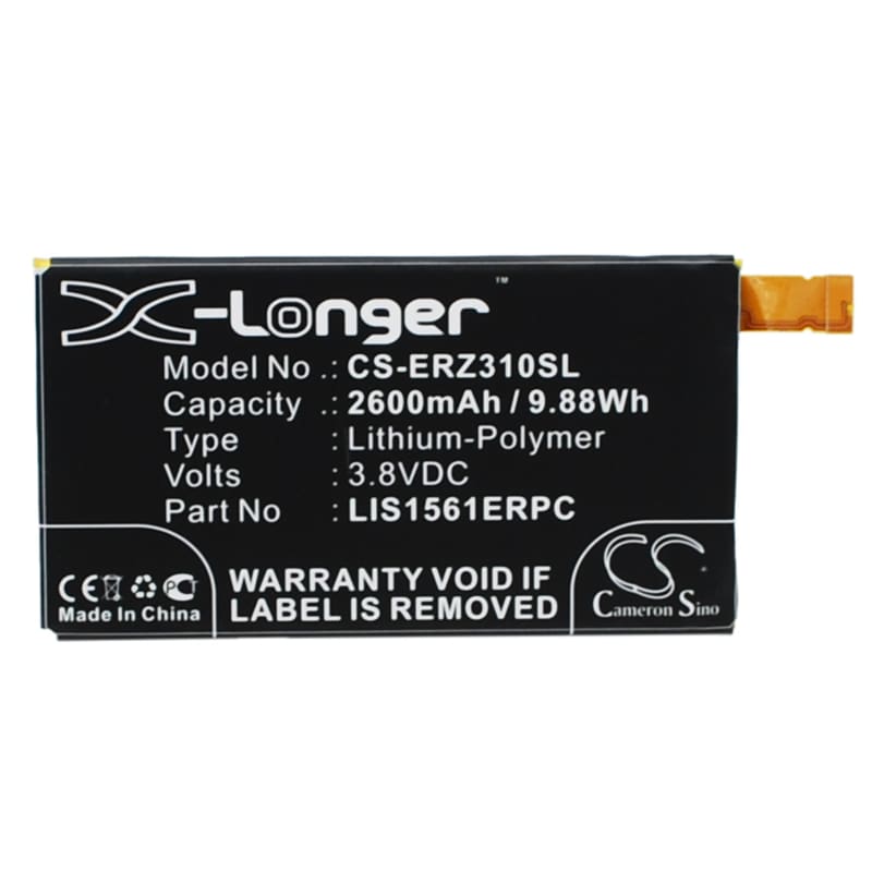 Battery for Sony Ericsson D5803, D5833, E5303 3.8V 2600mAh