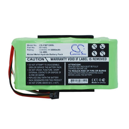 Premium Battery for Fluke Scopemeter 120, Fluke 43 Power Quality Analyzers, Fluke 43b Power Quality Analyzers 4.8V, 3000mAh - 14.40Wh