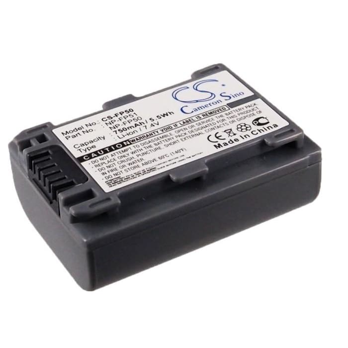 Premium Battery for Sony Dcr-30, Dcr-dvd103, Dcr-dvd105, Dcr-dvd105e, 7.4V, 750mAh - 5.55Wh