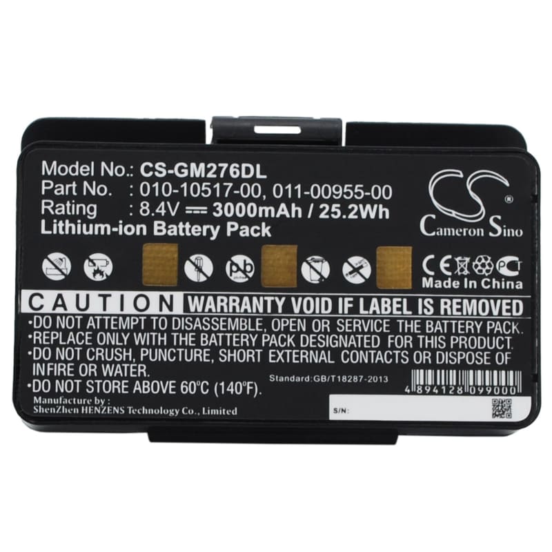Premium Battery for Garmin Gpsmap 276, Gpsmap 276c, Gpsmap 296, Gpsmap 376, 8.4V, 3000mAh - 25.20Wh