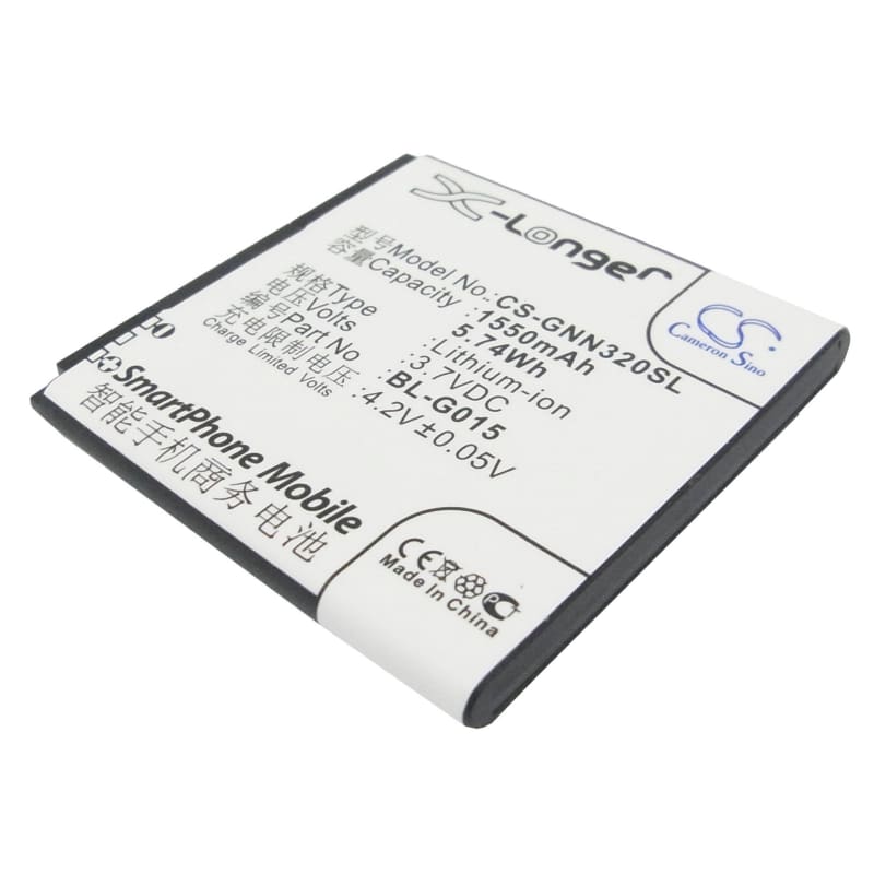 Battery for GIONEE GN205, GN320, GN380 3.7V 1550mAh
