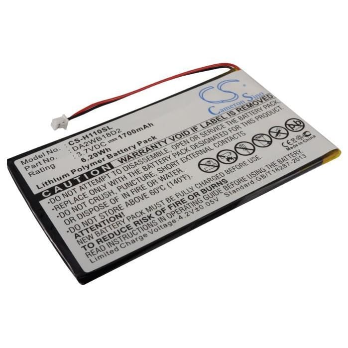 Premium Battery for Iriver H110, H120, H140 3.7V, 1700mAh - 6.29Wh