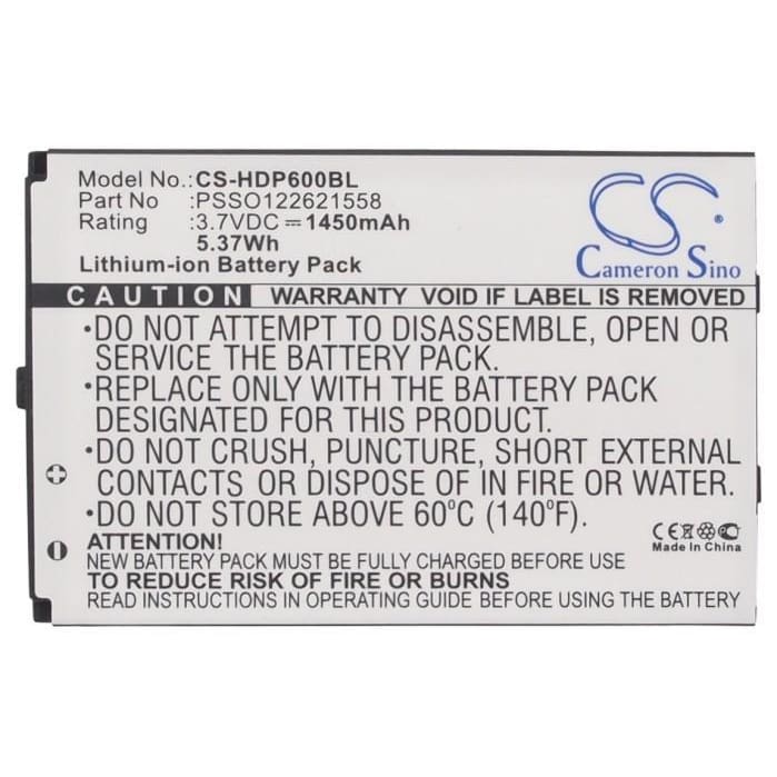 Premium Battery for Handheld Dolphin 6000 3.7V, 1450mAh - 5.37Wh