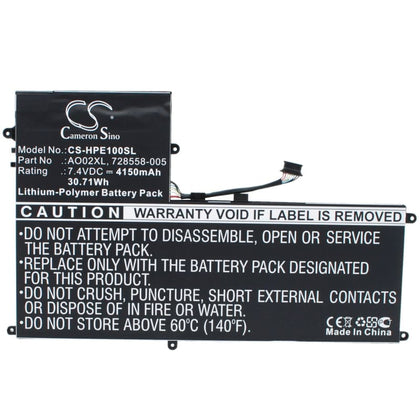 Premium Battery for Hp Elitepad 1000, Elitepad 1000 G2, F1q77ea 7.4V, 4150mAh - 30.71Wh