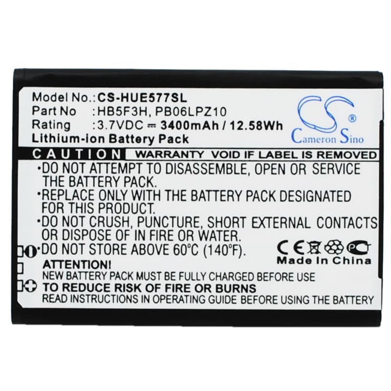 Premium Battery for Huawei E5372t, E5775, Gl05p 3.7V, 3400mAh - 12.58Wh