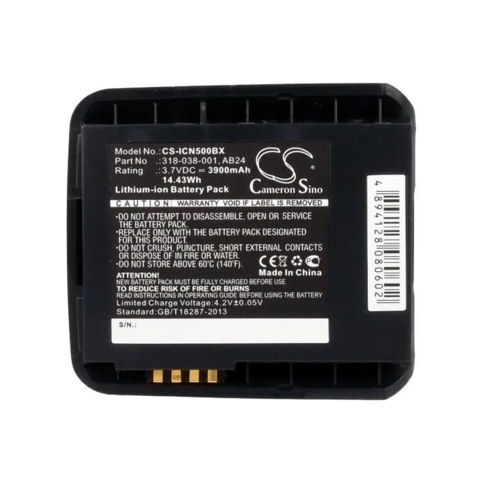Premium Battery for Intermec Cn50, Cn51 3.7V, 3900mAh - 14.43Wh