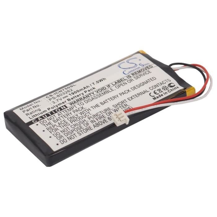 Premium Battery for Navman Icn720, Icn750, 3.7V, 1900mAh - 7.03Wh