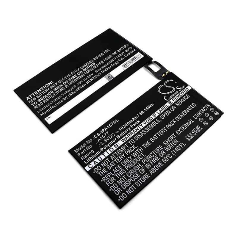 Premium Battery for Apple, A1584, Ipad Pro, Ipad Pro 12.9 3.8V, 10300mAh - 39.14Wh
