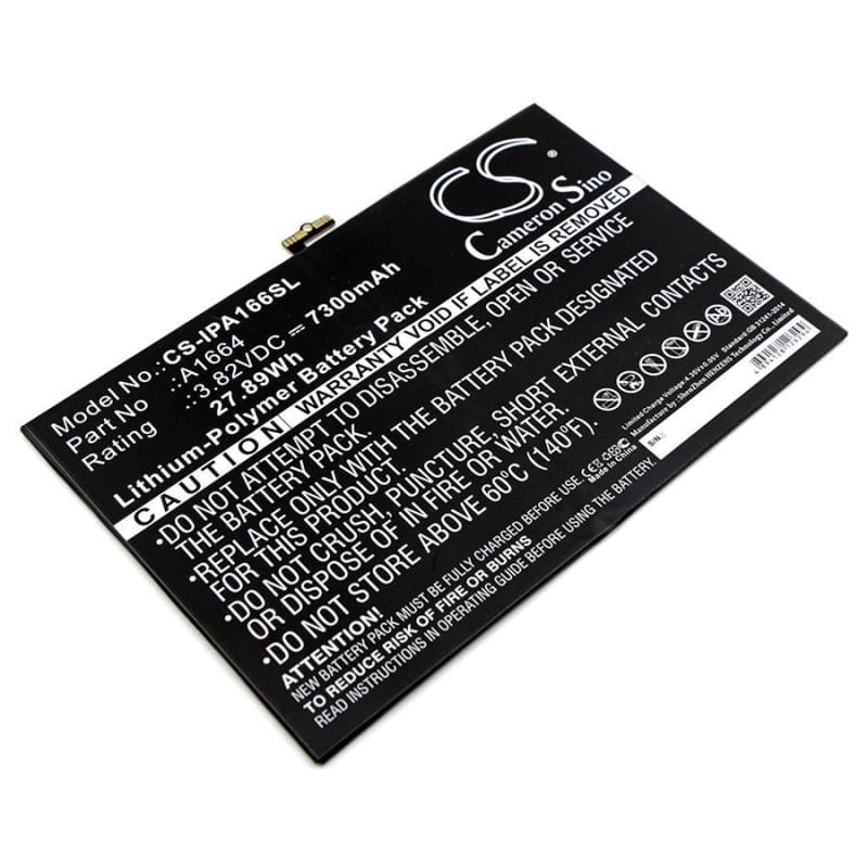 Premium Battery for Apple, A1673, A1674, A1675, Ipad 6.3, Ipad 6.4, Ipad Pro 9.7 3.82V, 7300mAh - 27.89Wh