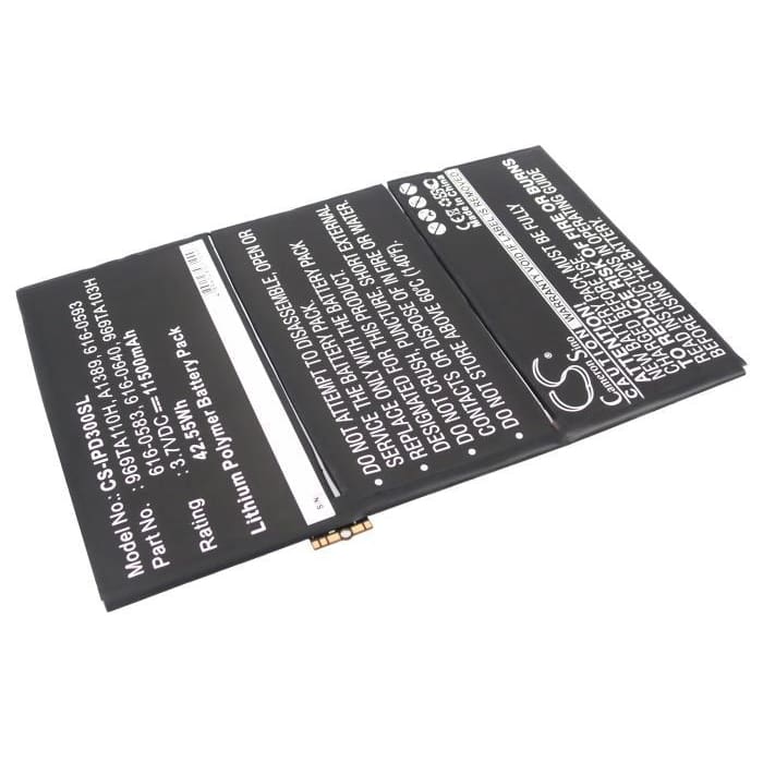 Premium Battery for Apple Ipad 3, Ipad 4, Md510ll/a 3.7V, 11500mAh - 42.55Wh