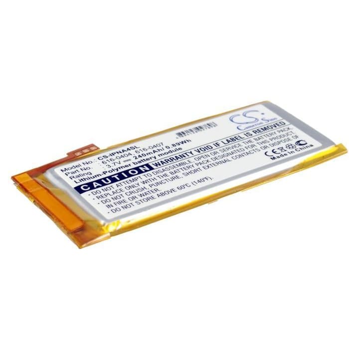 Premium Battery for Apple Ipod Nano 4th 4gb, Ipod Nano 4th 8gb, Ipod Nano 4th 16gb 3.7V, 240mAh - 0.89Wh