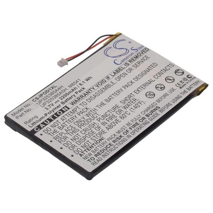 Premium Battery for Apple Ipod 1st, 2nd Generation 3.7V, 2200mAh - 8.14Wh