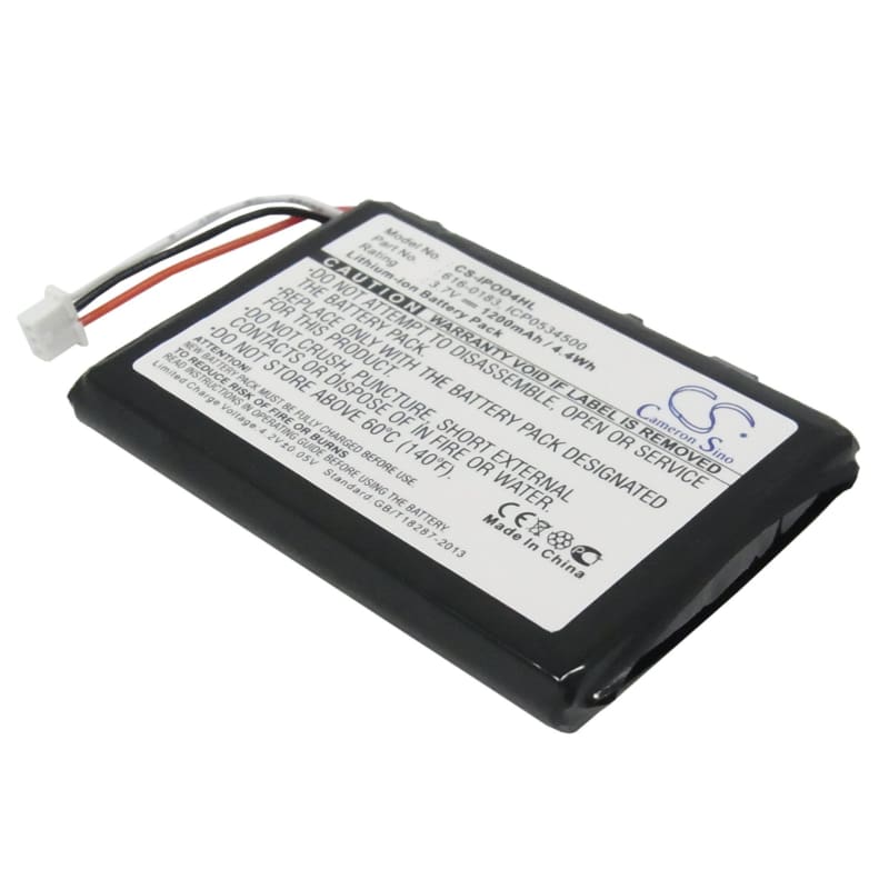 Premium Battery for Apple Ipod 4th Generatio, Ipod Photo, Photo 40gb M9585zr/a 3.7V, 1200mAh - 4.44Wh