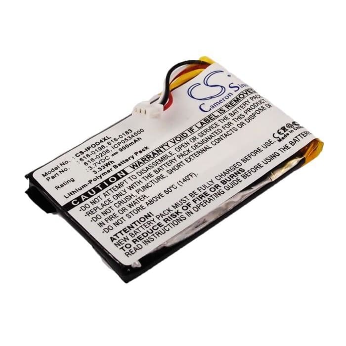 Premium Battery for Apple Ipod 4th Generation, Ipod Photo, Photo 40gb M9585zr/a 3.7V, 900mAh - 3.33Wh