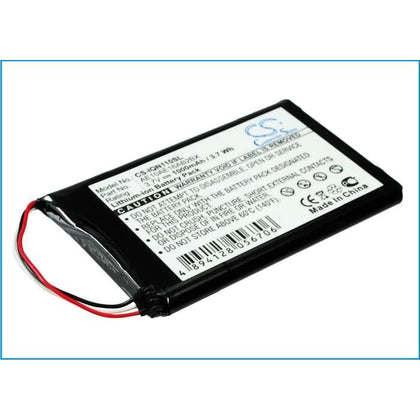 Premium Battery for Garmin Nuvi 1100, Nuvi 1100lm, 3.7V, 1000mAh - 3.70Wh