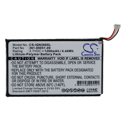 Premium Battery for Garmin Nuvi 2660lmt, Nuvi 2669lmt, 3.7V, 1200mAh - 4.44Wh