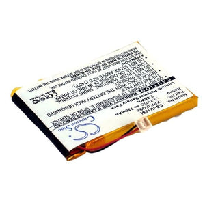 Premium Battery for Iriver U10, U10ct, Clix 2gb 3.7V, 720mAh - 2.66Wh